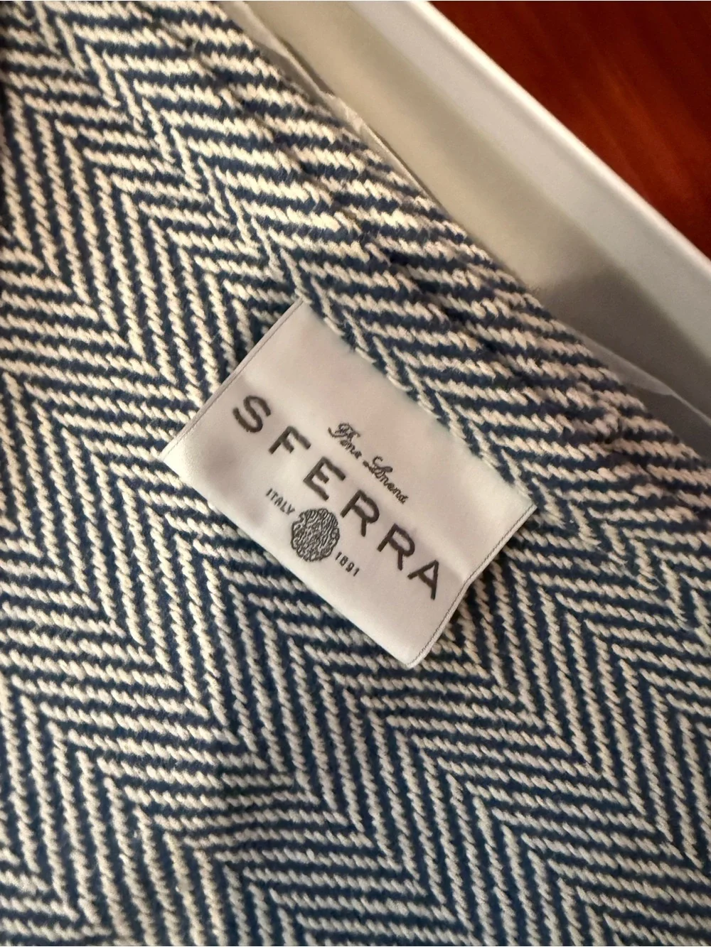 Sferra Navy Celine Throw NEW